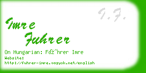 imre fuhrer business card